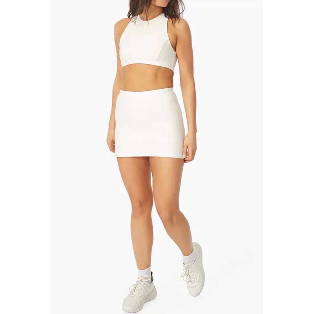 We Wore What Active Skort Built In Shorts Optic White Size L NWT $88